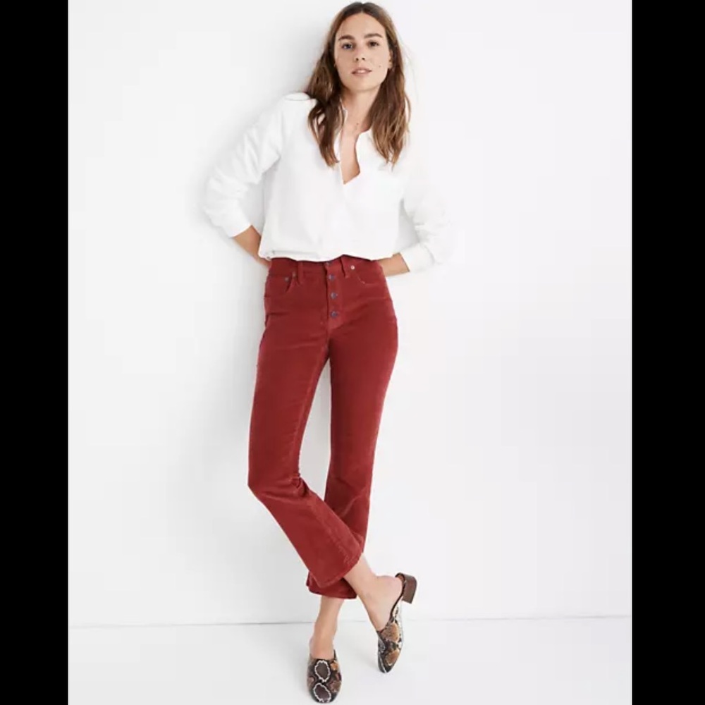 Madewell Cali Corduroy Demi Boot Cut Jeans